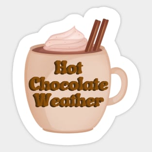 Hot Chocolate Weather Sticker